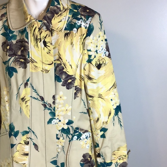 A Line vintage floral trench coat - Picture 4 of 8